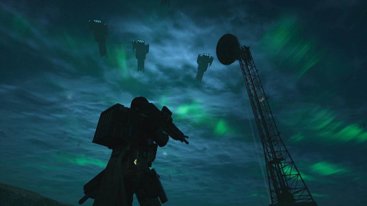 HellDads communication between super destroyers with a beautiful aurora